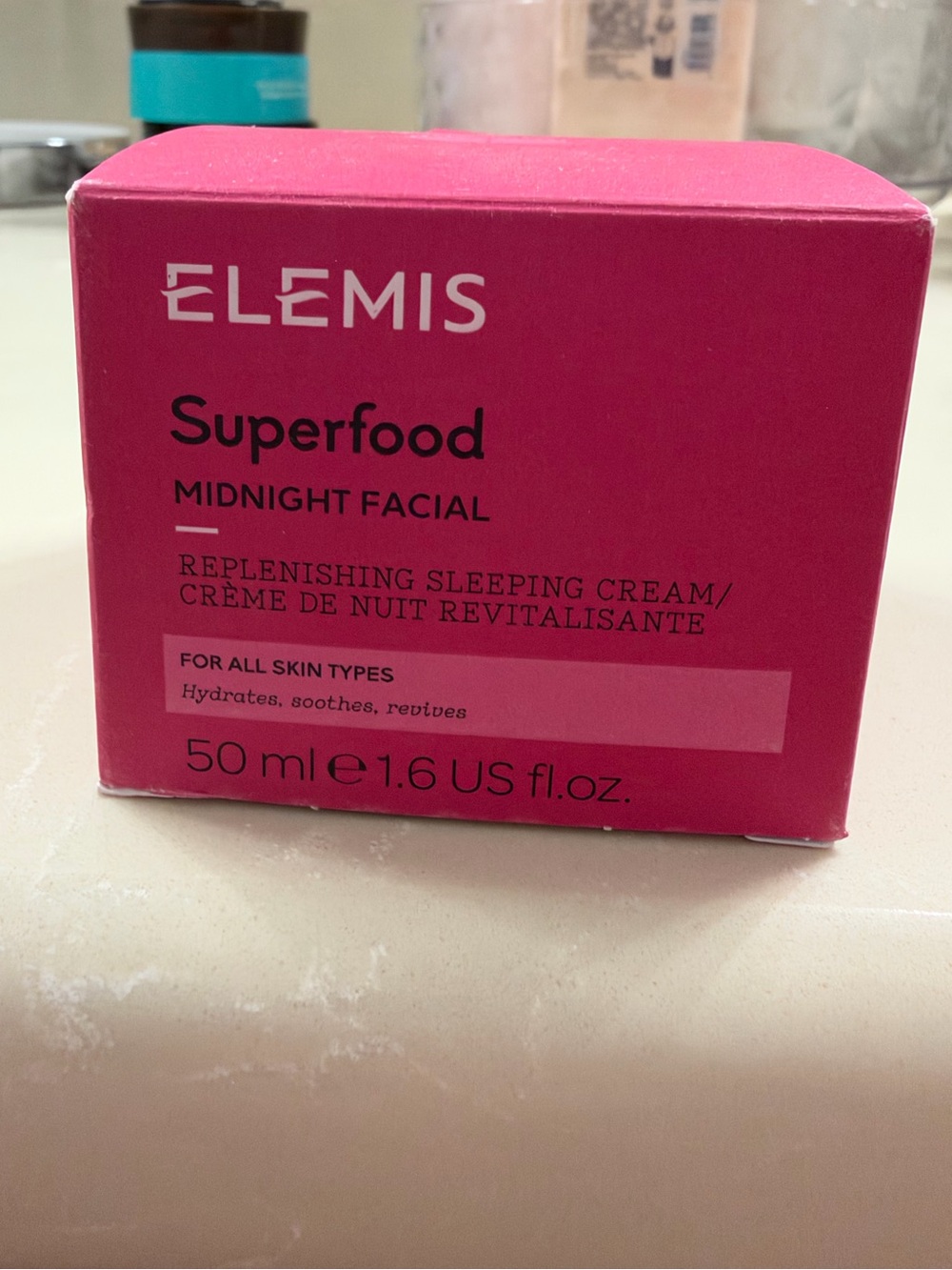 ELEMIS Superfood Midnight Facial Replenishing Cream - Bright Pink